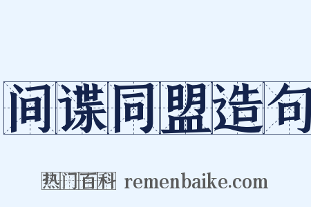 间谍同盟造句是什么意思的图片